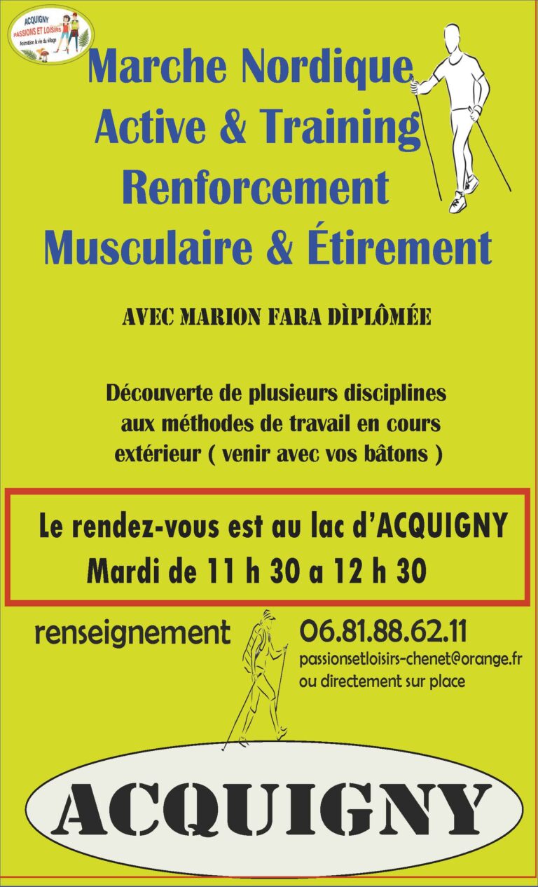 Marche Nordique acquigny passions et loisirs