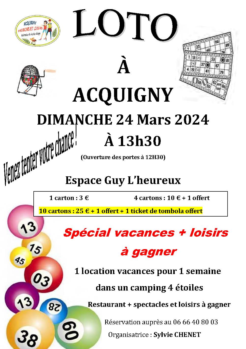 LOTO SPECIAL VACANCE ET LOISIRS