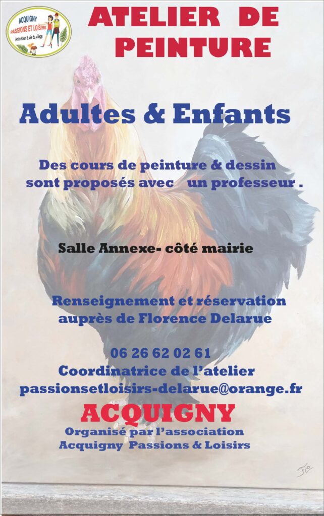 atelier de peinture adulte et enfants acquigny