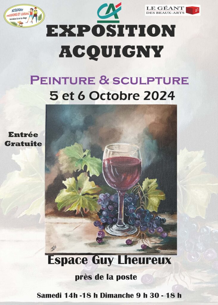 4 ème expositions de peintures et sculpture d'acquigny 70 exposants